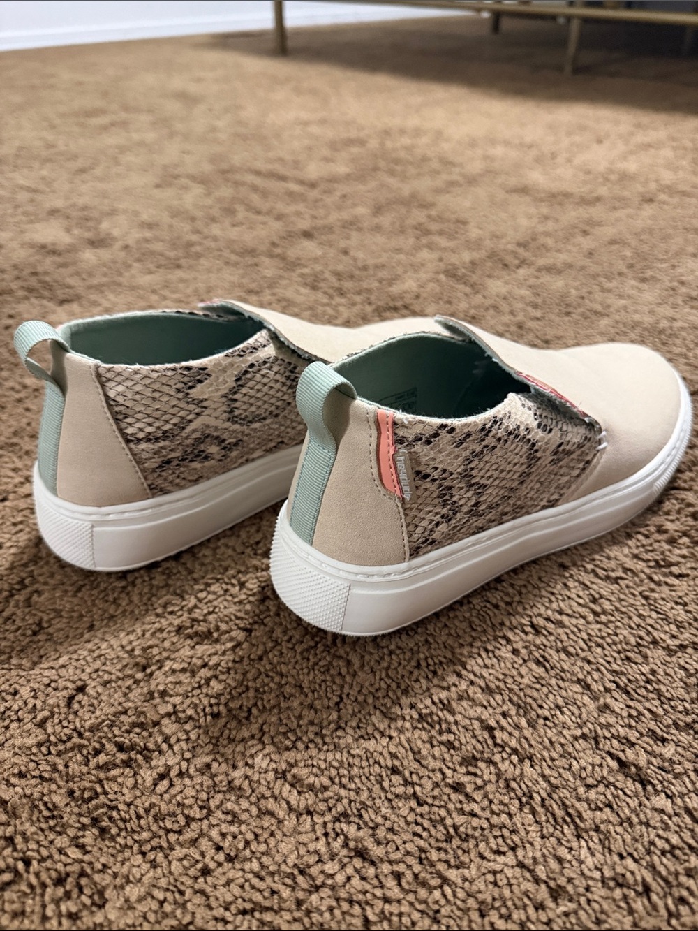 Payton Hey Dudes Slip-On in Beige with Snake Print